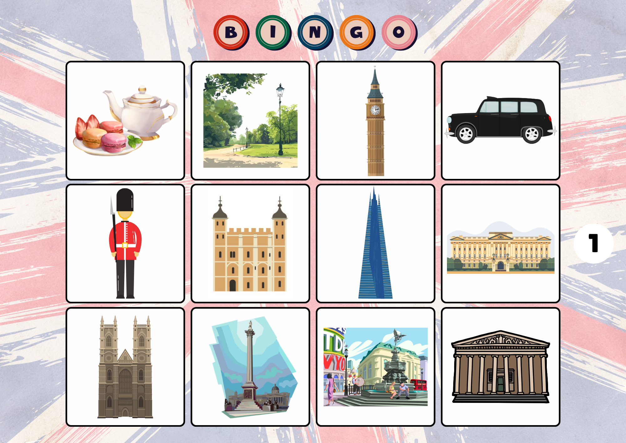 Anglais CM1 / CM2 — Bingo of London
